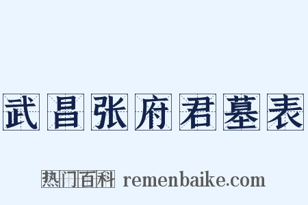 武昌张府君墓表是什么意思的图片